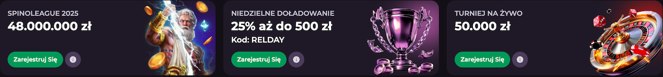 Turnieje z nagrodami RockySpin